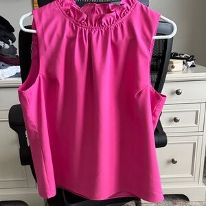 J. Crew Vibrant Pink Sleeveless Blouse